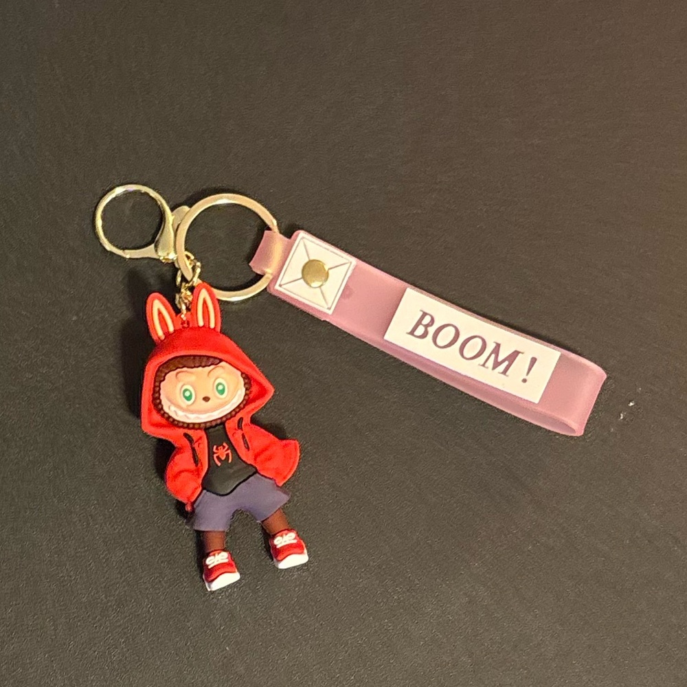 New Labubu Full Body. Red Hoodie and Spider Man   T-shirt Keychain, Bag Chain.